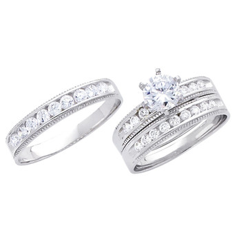 White Gold Trio Set - 14 K - TC233 White Gold Trio Set - 14 K - TC233