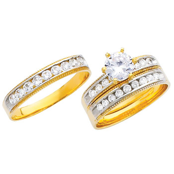 Yellow Gold Trio Set - 14 K - TC227 Yellow Gold Trio Set - 14 K - TC227