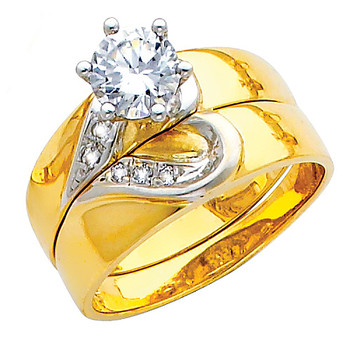 Engagement Ring / Wedding Band 14K 5.5 gr. - RG152 Engagement Ring / Wedding Band 14K 5.5 gr. - RG152