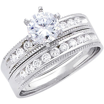 Engagement Ring / Wedding Band 14K 4.9 gr. - RG234 Engagement Ring / Wedding Band 14K 4.9 gr. - RG234