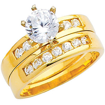 Engagement Ring / Wedding Band 14K 4.9 gr. - RG218 Engagement Ring / Wedding Band 14K 4.9 gr. - RG218