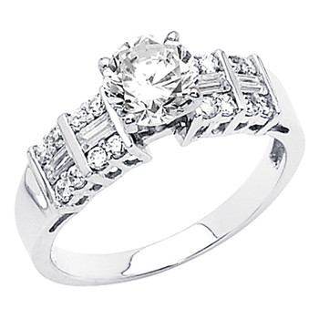 White Gold Engagement Ring 14K 3.3 gr. - RG49 White Gold Engagement Ring 14K 3.3 gr. - RG49