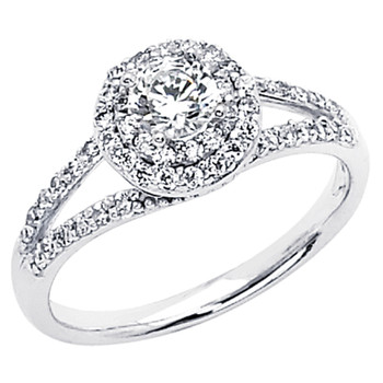White Gold Engagement Ring - 14K 3.4 gr. - RG54 White Gold Engagement Ring - 14K 3.4 gr. - RG54
