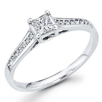 White or Yellow Gold Engagement Ring - 14K - 0.35 Ct - DRG41 White or Yellow Gold Engagement Ring - 14K - 0.35 Ct - DRG41