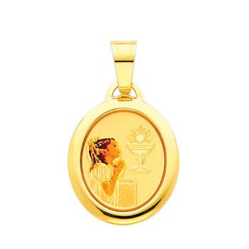 First Communion Gold Pendant - 14 K. 1.1 gr. - PT215 First Communion Gold Pendant - 14 K. 1.1 gr. - PT215