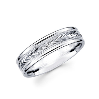 White gold wedding band - BC2-20 White gold wedding band - BC2-20