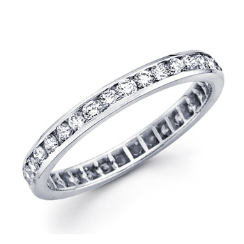 White gold wedding band with diamonds - BD5-3 White gold wedding band with diamonds - BD5-3