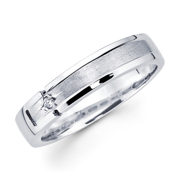 White gold wedding band with diamonds - BD2-16 White gold wedding band with diamonds - BD2-16