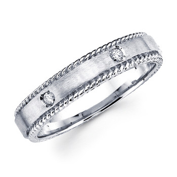 White gold wedding band with diamonds - BD2-11 White gold wedding band with diamonds - BD2-11