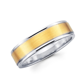 White & yellow gold wedding band - BC1-14 White & yellow gold wedding band - BC1-14