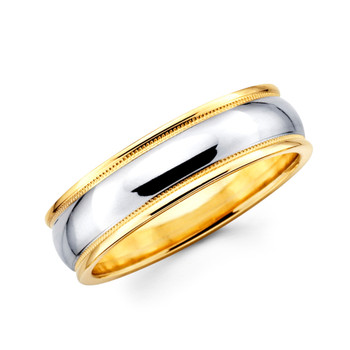 Yellow & white gold wedding band - BC1-11 Yellow & white gold wedding band - BC1-11