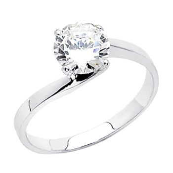 White or Yellow Gold Engagement Ring - 14 K. 2.5 gr - RG4W White or Yellow Gold Engagement Ring - 14 K. 2.5 gr - RG4W