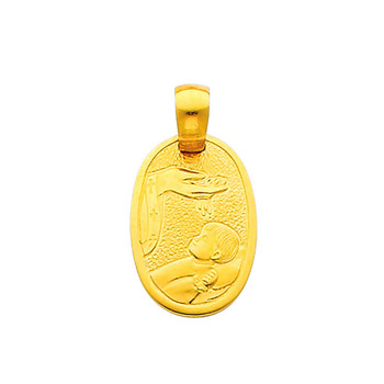 Yellow Gold Baptism Medal - 14 K. 1.4 gr. - PT242 Yellow Gold Baptism Medal - 14 K. 1.4 gr. - PT242