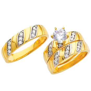 Yellow / White Gold Trio Set - TC207 Yellow / White Gold Trio Set - TC207
