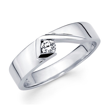 White gold wedding band with diamonds - BD1-24 White gold wedding band with diamonds - BD1-24