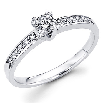 White Gold Engagement Ring - 14K - 0.37 Ct - DRG56 White Gold Engagement Ring - 14K - 0.37 Ct - DRG56