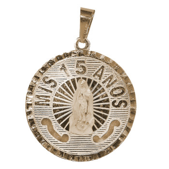 Gold Quinceanera Pendant - 14K - 2.8 Gr. - XV16-005 Gold Quinceanera Pendant - 14K - 2.8 Gr. - XV16-005