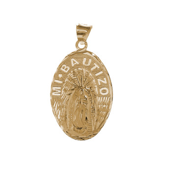 Yellow Gold Baptism Medal - 14 K - 1.5 gr. - BPT-335 Yellow Gold Baptism Medal - 14 K - 1.5 gr. - BPT-335
