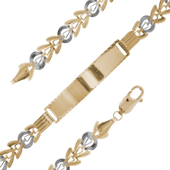 Yellow and White Gold Bracelet - 4.5 gr - BLG-454 Yellow and White Gold Bracelet - 4.5 gr - BLG-454