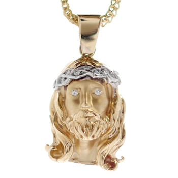 Jesus 14K Gold & Diamonds Pendant - MRD-201 Jesus 14K Gold & Diamonds Pendant - MRD-201
