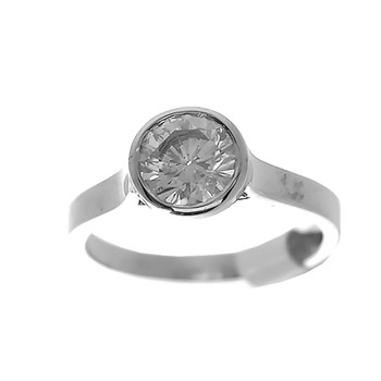 White Gold Engagement Ring - 14K - ERB-508 White Gold Engagement Ring - 14K - ERB-508