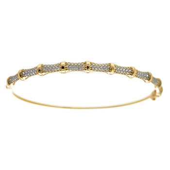Yellow Gold Bracelet with CZ - 6.3 gr - BLG-701 Yellow Gold Bracelet with CZ - 6.3 gr - BLG-701