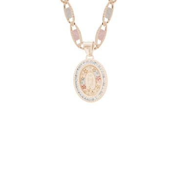 Yellow / White / Red Gold Pendant with CZ- 14K - MRD521 Yellow / White / Red Gold Pendant with CZ- 14K - MRD521