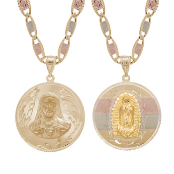 Yellow / White / Red Gold Medal - 2 Sides - 14 K - RP216 Yellow / White / Red Gold Medal - 2 Sides - 14 K - RP216