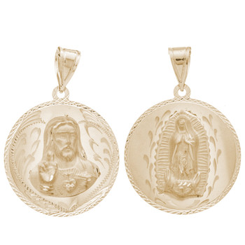 Yellow Gold Medal - 2 Sides - 14 K - RP217 Yellow Gold Medal - 2 Sides - 14 K - RP217