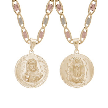 Yellow Gold Medal - 2 Sides - 14 K - RP217 Yellow Gold Medal - 2 Sides - 14 K - RP217