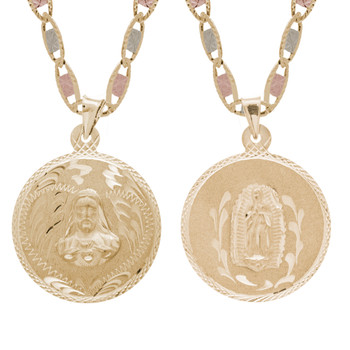 Yellow Gold Medal - 2 Sides - 14 K - RP219 Yellow Gold Medal - 2 Sides - 14 K - RP219
