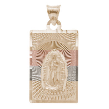 Yellow / White / Red Gold Virgin Mary Medal - 14 K - RP224 Yellow / White / Red Gold Virgin Mary Medal - 14 K - RP224