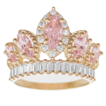 Forever 15 - Yellow Gold Ring with CZ - XVR743 Forever 15 - Yellow Gold Ring with CZ - XVR743
