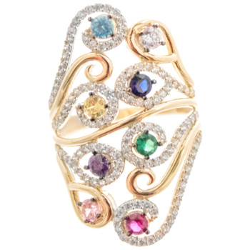 Yellow Gold Ring - CZ - 14 K - RGO254 Yellow Gold Ring - CZ - 14 K - RGO254