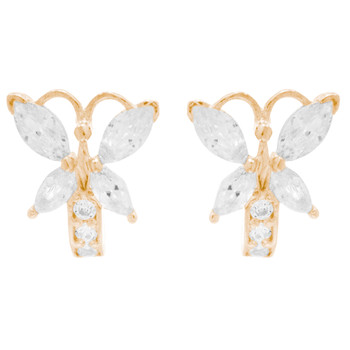 Yellow Gold Earrings with CZ - 14 K - ER403
Butterfly Yellow Gold Earrings with CZ - 14 K - ER403
Butterfly