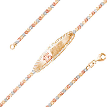 Yellow, Red & White Gold Bracelet - BLG752 Yellow, Red & White Gold Bracelet - BLG752