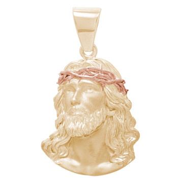 Yellow / Red Gold Jesus Face Medal - 14 K - RP268 Yellow / Red Gold Jesus Face Medal - 14 K - RP268
