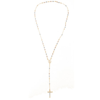 Yellow / White / Red Gold Rosary Necklace - 14 K - NK79
Yellow, White and Red Gold rosary necklace.
14K | 15.6 gr. | 17'' Yellow / White / Red Gold Rosary Necklace - 14 K - NK79
Yellow, White and Red Gold rosary necklace.
14K | 15.6 gr. | 17''