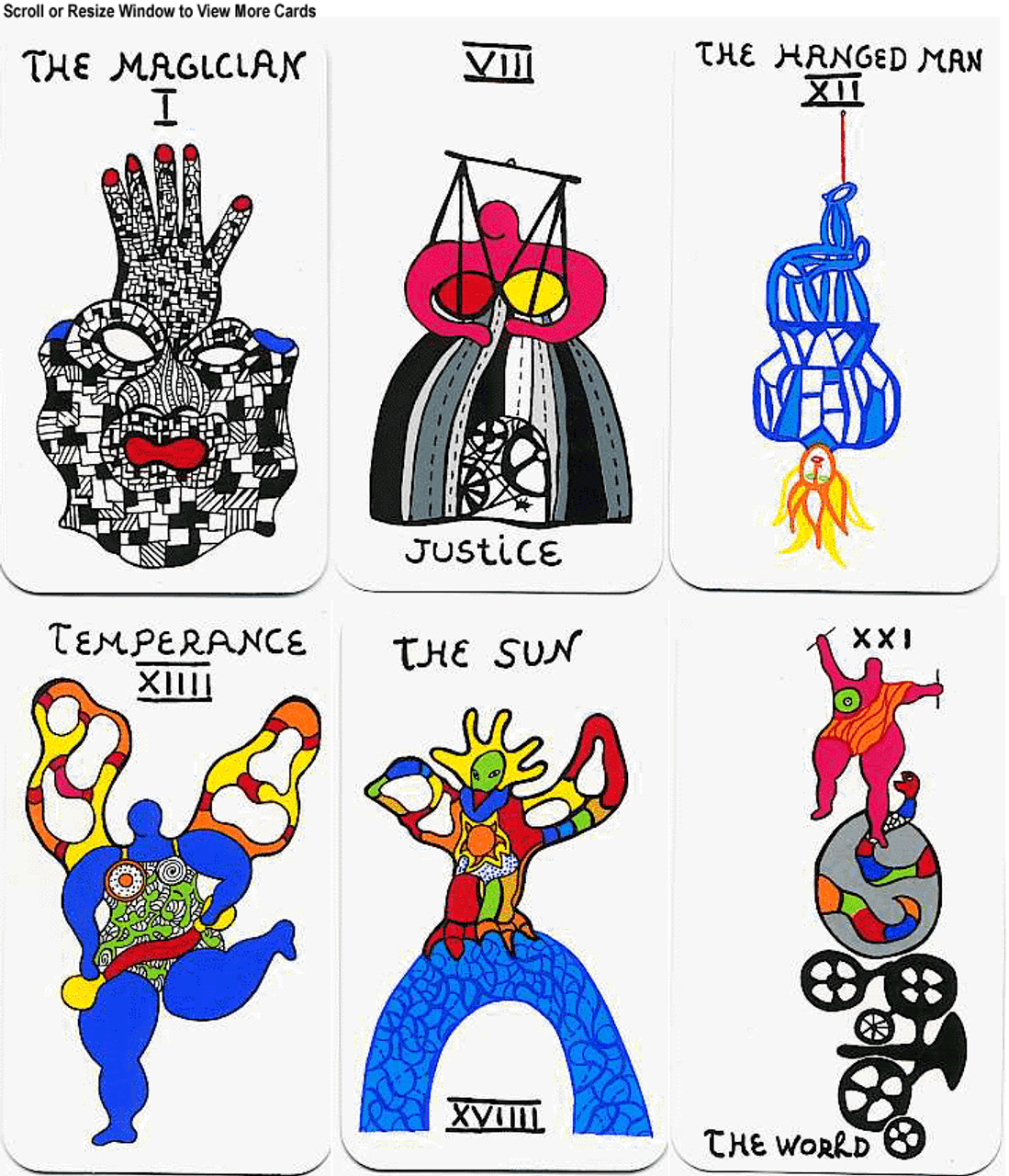 Niki de Saint Phalle Tarot Cards The Tarot Garden