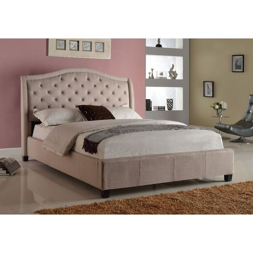 Addison Upholstered Queen Bed with Tufted Headboard - 5262-Q