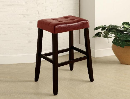 KENT SADDLE CHAIR RED PUB OR BAR STOOL (SET OF 2)