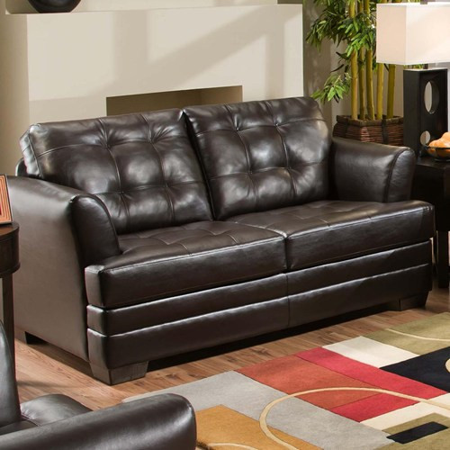 SIMMONS MANHATTAN TWIN SLEEPER SOFA (ESPRESSO)