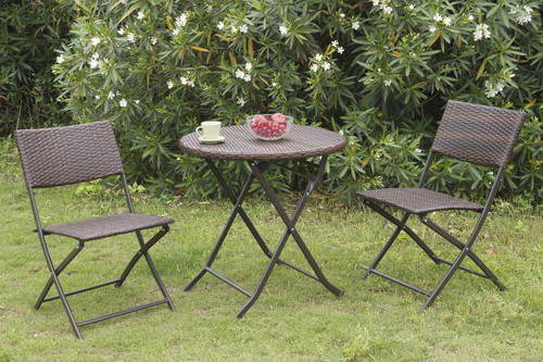 3PC OUTDOOR BISTRO SET STEEL FRAME