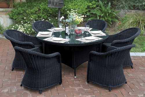 7PCS COTTAGE STYLE OUTDOOR PATIO TABLE SET
