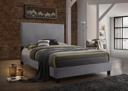 DELORA QUEEN BED GREY-5264-GY