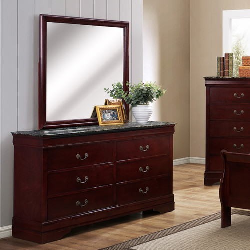 LOUIS PHILIP DRESSER W/FAUX MARBLE-B3888/1MBL