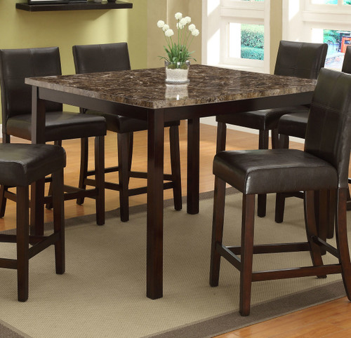 POMPEI FAUX MARBLE TOP COUNTER HEIGHT TABLE-2877T/4848