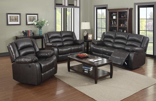 DYNAMO BROWN ROCKER SOFA AND LOVESEAT 3PCS SET-Dynamo-Brown