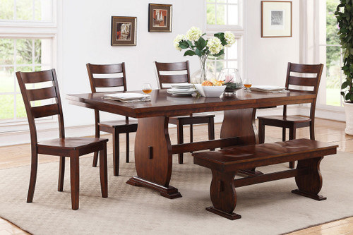 5PCS RECTANGULAR SHAPE DINING TABLE SET-F2293-F1441