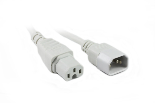 0.5M IEC C14 to C15 High Temperature Power Cable White 0.5M IEC C14 to C15 High Temperature Power Cable White